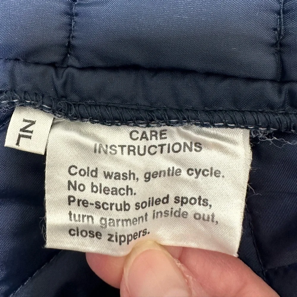 Obermeyer Vintage "Warm Up" Full Side Dual Zipper Legs Snow/Ski Pants Navy - Picture 11 of 12